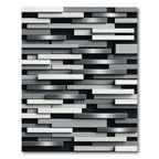 Monochromatic Stacked Horizontal Bars Rug
