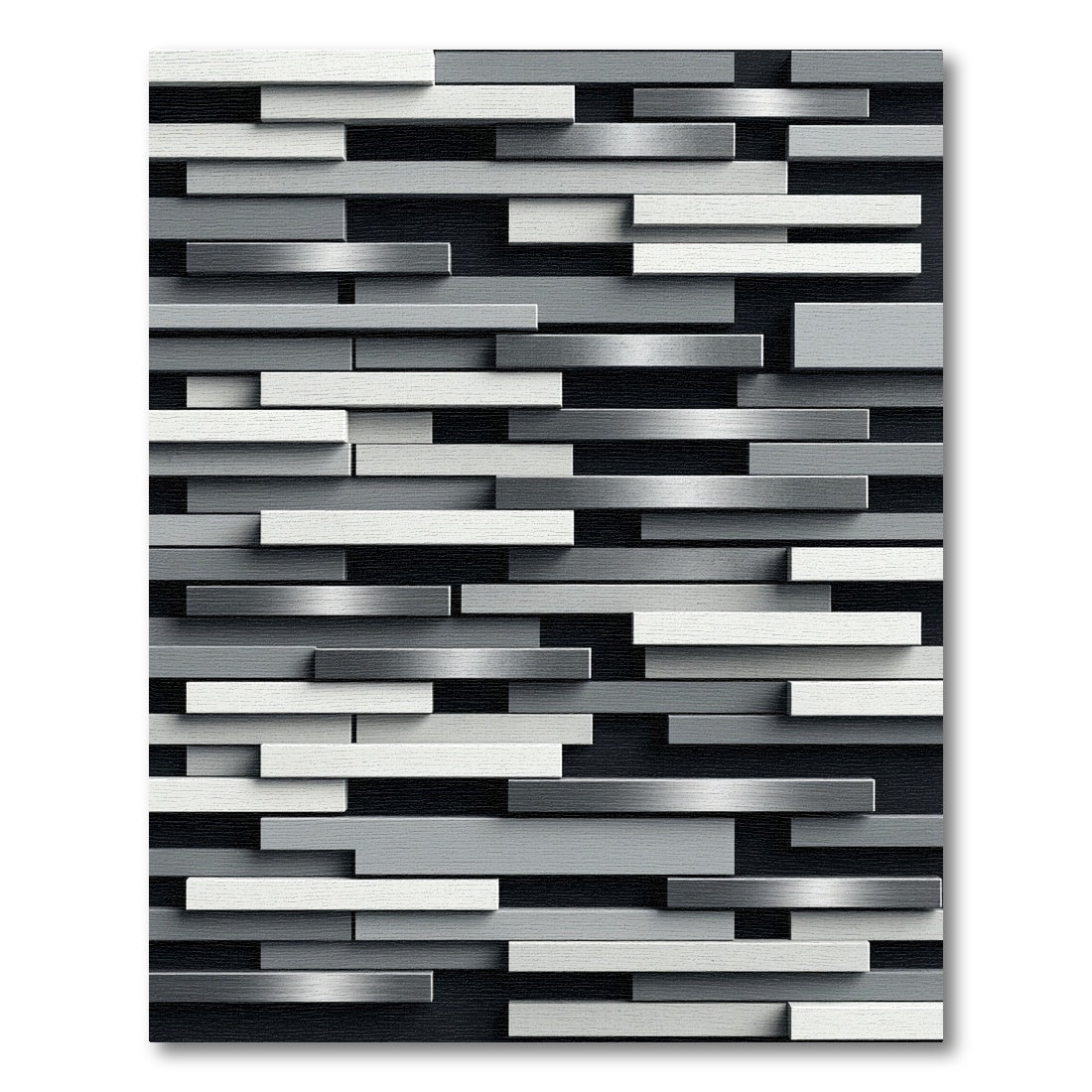 Monochromatic Stacked Horizontal Bars Rug