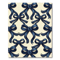 Navy Blue Elegant Ribbon Bows Rug