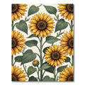 Sunny Yellow Sunflower Floral Botanical Rug