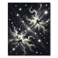 Monochromatic Nebula Starry Night Celestial Field Rug