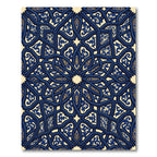 Deep Blue Eastern Star Mandalas Rug