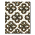 Ornate Green Leaf Clover Medallion Rug