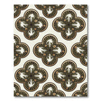 Ornate Green Leaf Clover Medallion Rug
