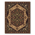 Elegant Floral Avian Hexagon Medallion Rug
