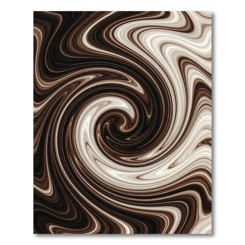 Rich Chocolate Swirl Abstract Rug