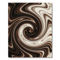 Rich Chocolate Swirl Abstract Rug