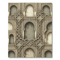Ornate Light Gold Archway Pattern Rug