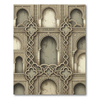 Ornate Light Gold Archway Pattern Rug