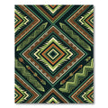 Green Orange Tribal Arrow Geometric Rug