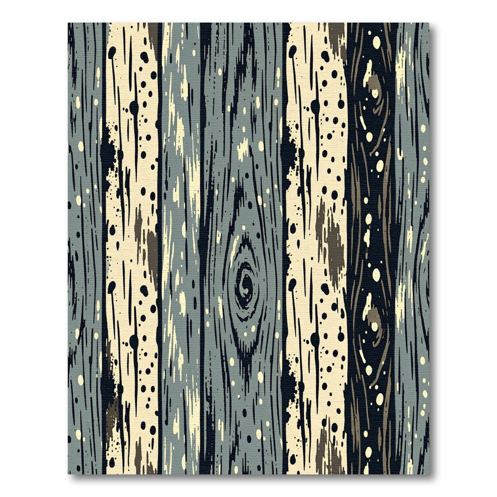 Rustic Wood Grain Splatter Rug