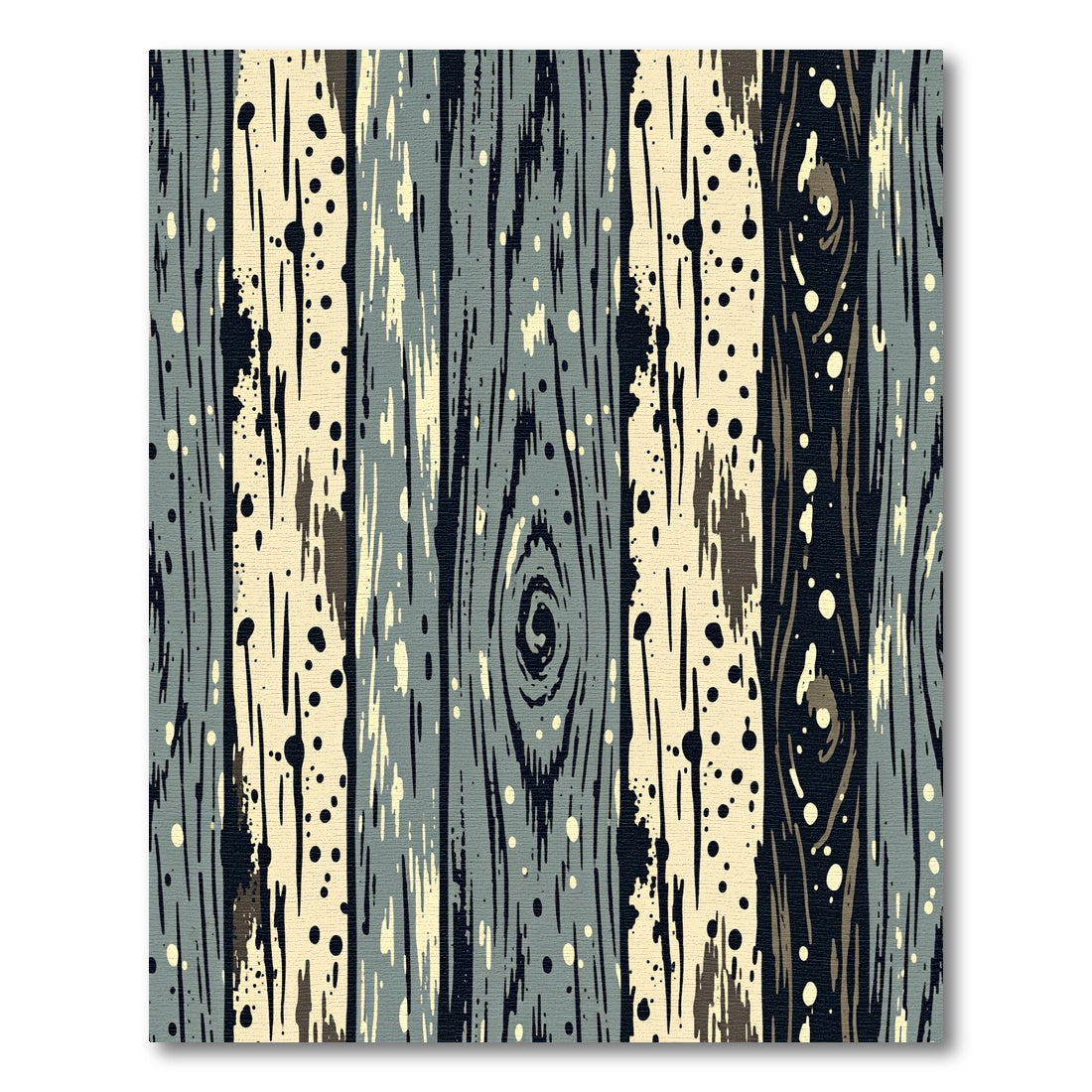 Rustic Wood Grain Splatter Rug