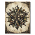 Vintage Ornate Bronze Star Filigree Rug