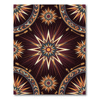 Celestial Starburst Geometric Earth Tone Rug