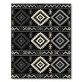 Monochromatic Diamond Geometric Tribal Rug