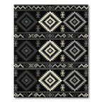 Monochromatic Diamond Geometric Tribal Rug