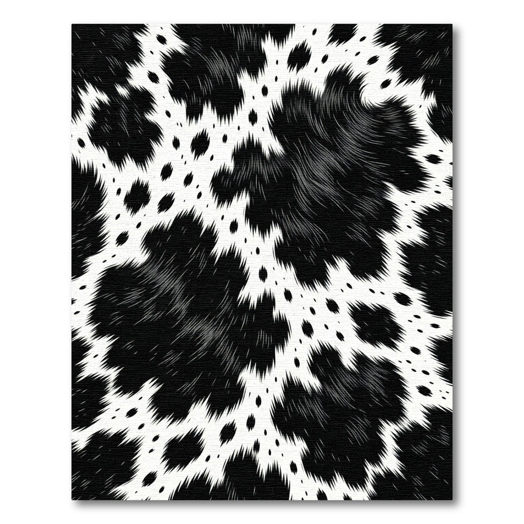 Monochrome Animal Spotted Ink Brush Rug