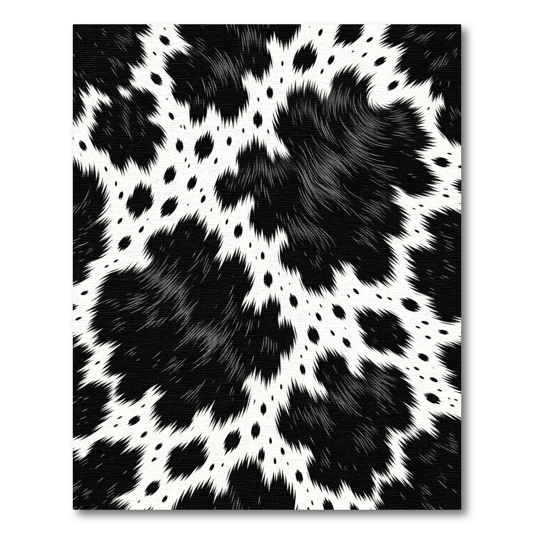 Monochrome Animal Spotted Ink Brush Rug