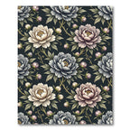 Vintage Cream Blush Peony Botanical Rug