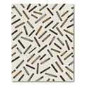 Mid Century Earthy Tone Scattered Sticks Rug