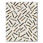 Mid Century Earthy Tone Scattered Sticks Rug