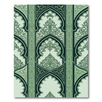 Mughal Arch Green Arabesque Floral Rug