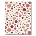 Scattered Pink Burgundy Spheres Rug