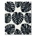 Dark Green Monstera Leaf Pattern Rug