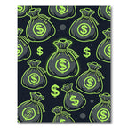Neon Green Money Bag Graphic Rug