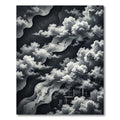 Monochrome Abstract Cloudscape Surreal Landscape Rug