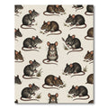 Whimsical Woodland Mouse Illustration Rug