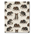 Whimsical Woodland Mouse Illustration Rug