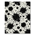 Bold Black Monochrome Ink Splatter Rug