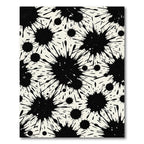 Bold Black Monochrome Ink Splatter Rug