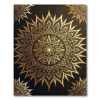 Opulent Gold Radiant Mandala Medallion Rug