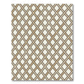 Cream Tan Interlocking Lattice Rhombus Rug