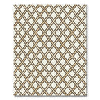 Cream Tan Interlocking Lattice Rhombus Rug