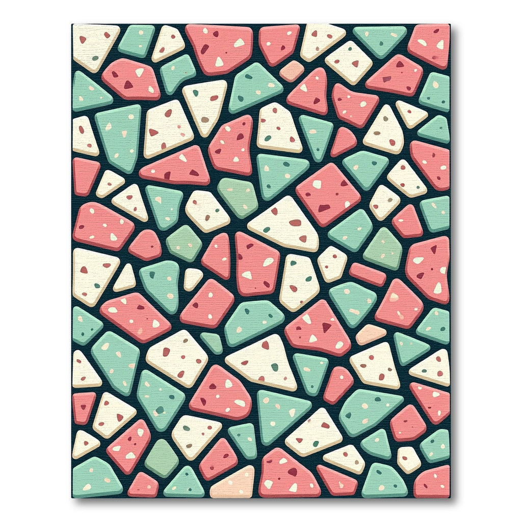 Pastel Terrazzo Muted Mosaic Confetti Floor Rug