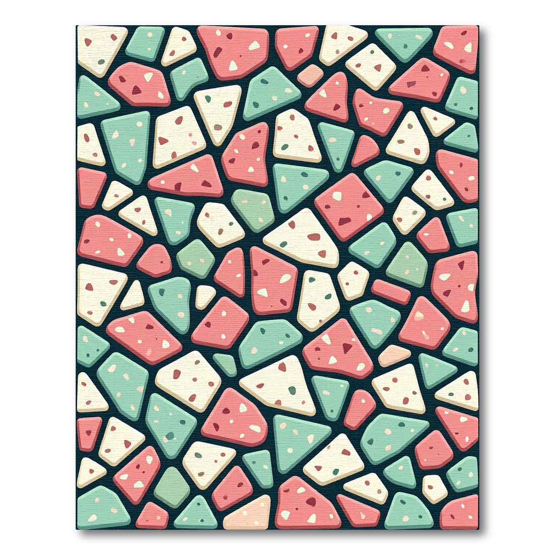 Pastel Terrazzo Muted Mosaic Confetti Floor Rug