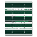 Modern Emerald Green Linear Geometric Stripe Rug