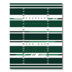Modern Emerald Green Linear Geometric Stripe Rug