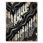 Monochromatic Dripping Paint Splatter Rug