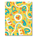 Eclectic Yellow Mid Century Abstraction Rug