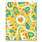 Eclectic Yellow Mid Century Abstraction Rug