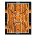 Basketball Court Geometric Hardwood Graphic Rug