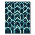 Deep Teal Archway Layered Composition Rug