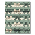 Sage Green and Cream Bow Ribbon Rug