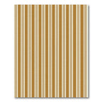 Earthy Ochre and Cream Linear Stripe Rug