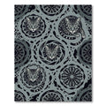 Monochromatic Feline Roundel Mandala Rug