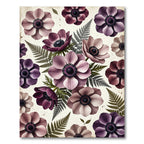 Mauve Pink Purple Anemone Bloom Rug